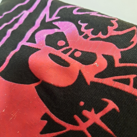 Loony Tunes Adult Size XL 1991 Graphic Tees Cartoons 90s Neon Vintage - Picture 10 of 11